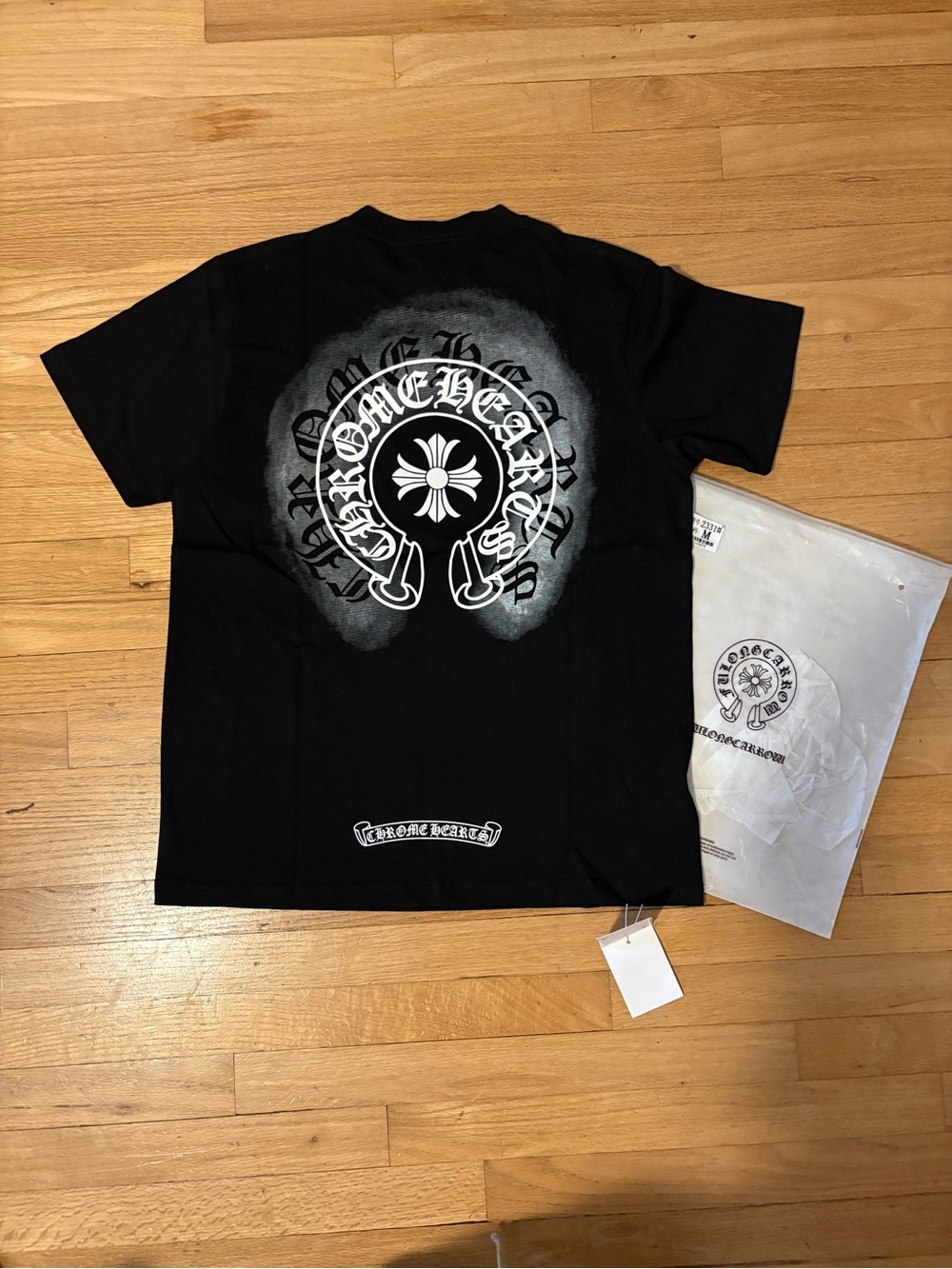 Black and white chrome hearts shirt